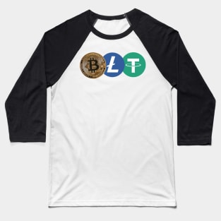 Bitcoin, Litecoin and Tether masks! BLT crypto! Baseball T-Shirt